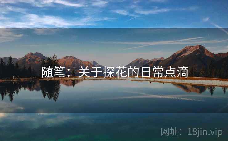随笔:关于探花的日常点滴 随笔:关于探花的日常点滴