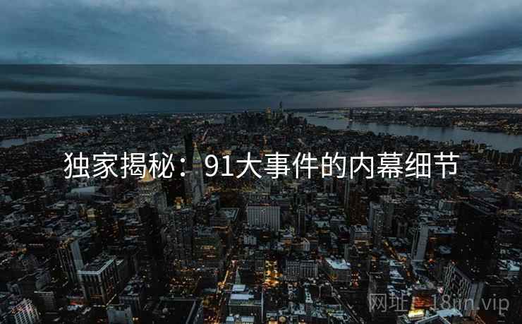 独家揭秘:91大事件的内幕细节 独家揭秘:91大事件的内幕细节